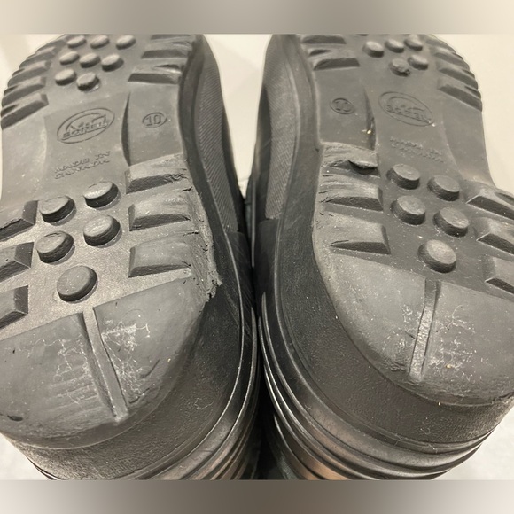 Sorel Women’s Kaufmam Canada Black Lined Rubber Fur Top Lace Up Snow Boots-10 - Picture 6 of 16